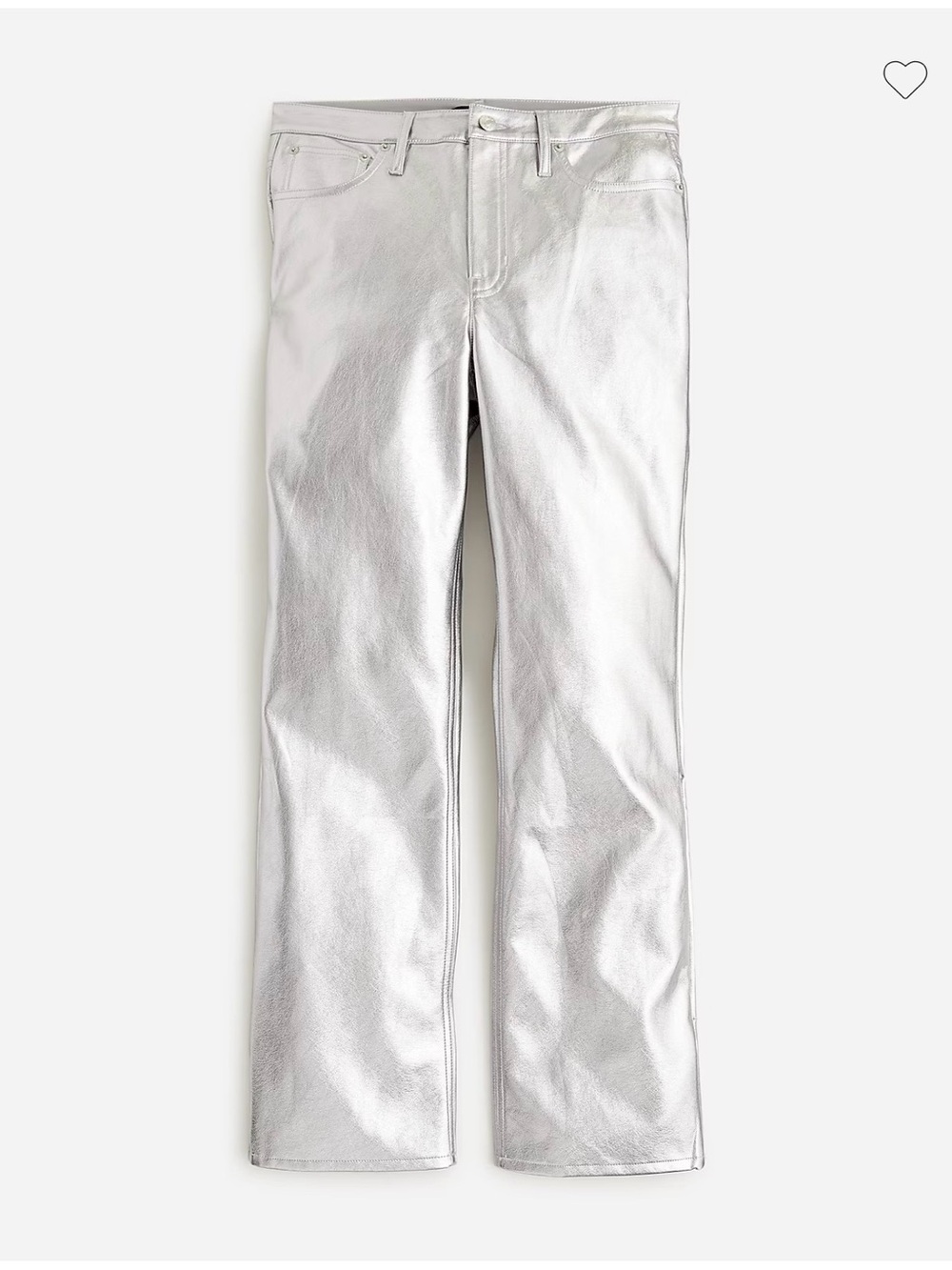 New with Tags JCrew Petite Metallic Faux Leather Pants Sz 29P